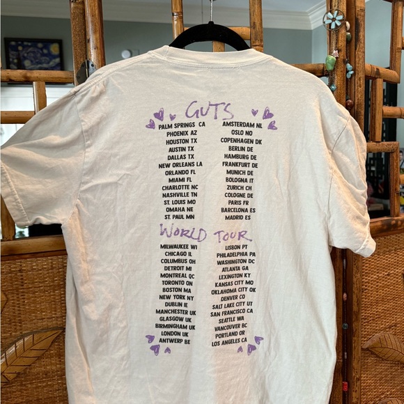 Olivia Rodrigo Guts Concert Tee (Charlotte, NC concert.) Medium - Picture 2 of 3
